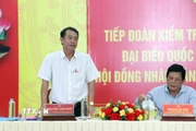 Ông Nguyễn Văn Khởi, Phó Chủ tịch Ủy ban Nhân dân thành phố, Phó Chủ tịch Ủy ban bầu cử thành phố phát biểu tại buổi làm việc. (Ảnh: Trung Kiên/TTXVN)