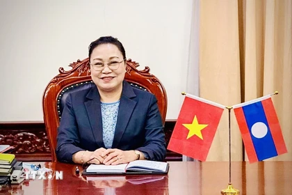 Đại sứ đặc mệnh toàn quyền nước Cộng hòa Dân chủ Nhân dân Lào tại Việt Nam Khamphao Ernthavanh. (Ảnh: Việt Đức/TTXVN)