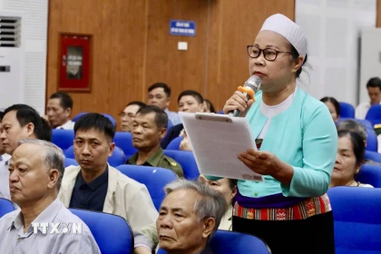 Cử tri bày tỏ kỳ vọng. (Ảnh: Vũ Hà/TTXVN)