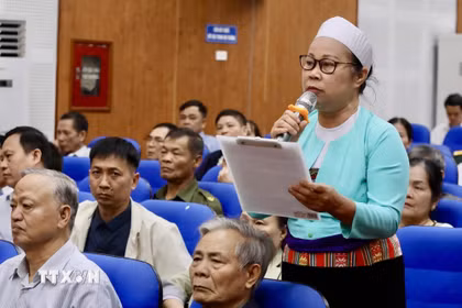 Cử tri bày tỏ kỳ vọng. (Ảnh: Vũ Hà/TTXVN)