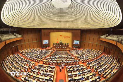 Toàn cảnh phiên khai mạc Kỳ họp thứ 10, Quốc hội khóa XV. (Ảnh: Doãn Tấn/TTXVN)