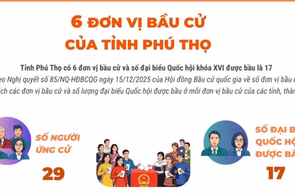 Bầu cử Quốc hội và Hội đồng Nhân dân: 6 đơn vị bầu cử của tỉnh Phú Thọ