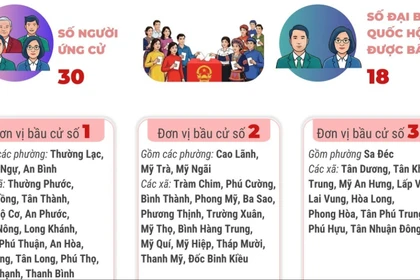 Bầu cử Quốc hội và Hội đồng Nhân dân: 6 đơn vị bầu cử của tỉnh Đồng Tháp