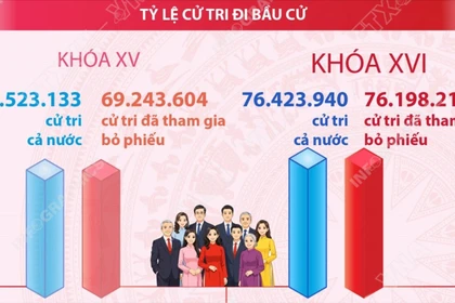 Bầu cử Quốc hội và HĐND: 99,70% cử tri cả nước tham gia bỏ phiếu