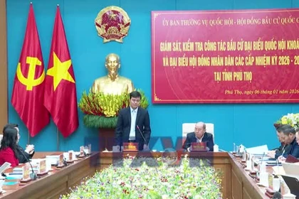 Kiểm tra công tác bầu cử Đại biểu Quốc hội khóa XVI và đại biểu HĐND tại Phú Thọ