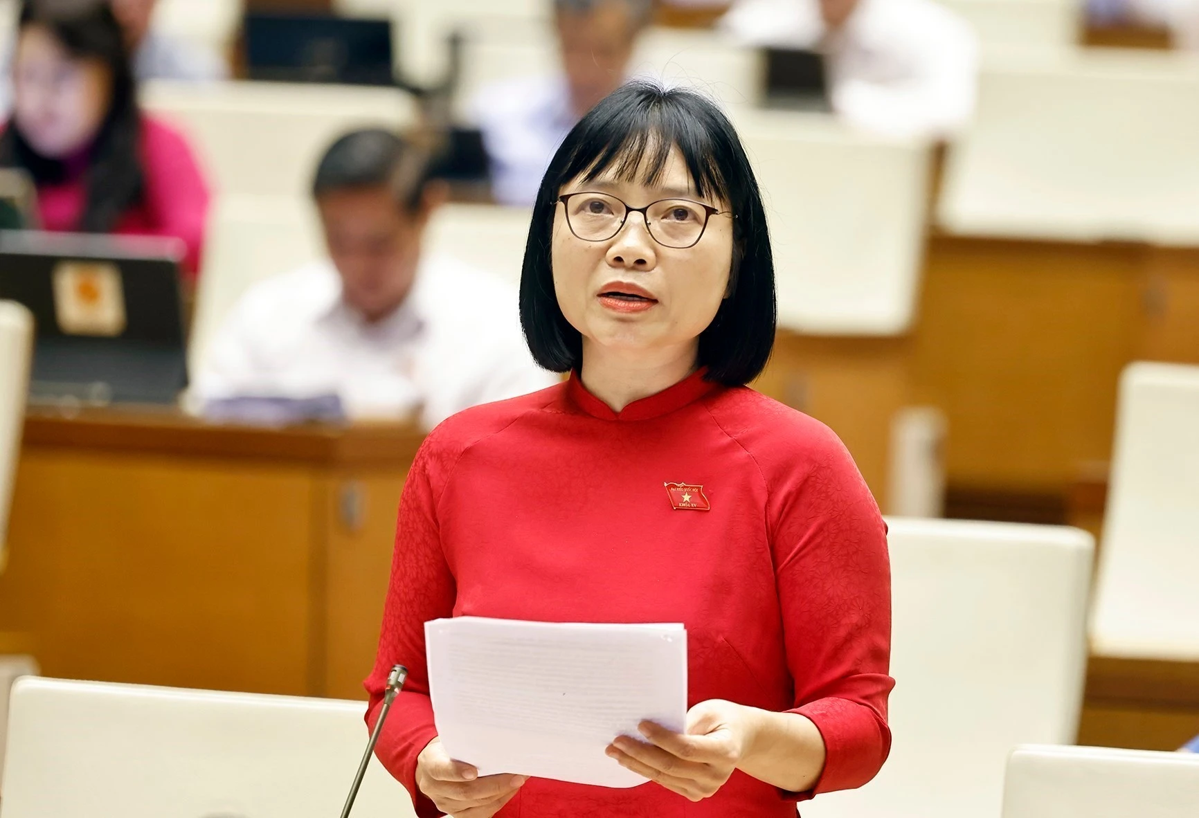 Bà Nguyễn Thị Việt Nga, Phó Trưởng đoàn chuyên trách, Đoàn đại biểu Quốc hội thành phố Hải Phòng. (Ảnh: Doãn Tấn/TTXVN)