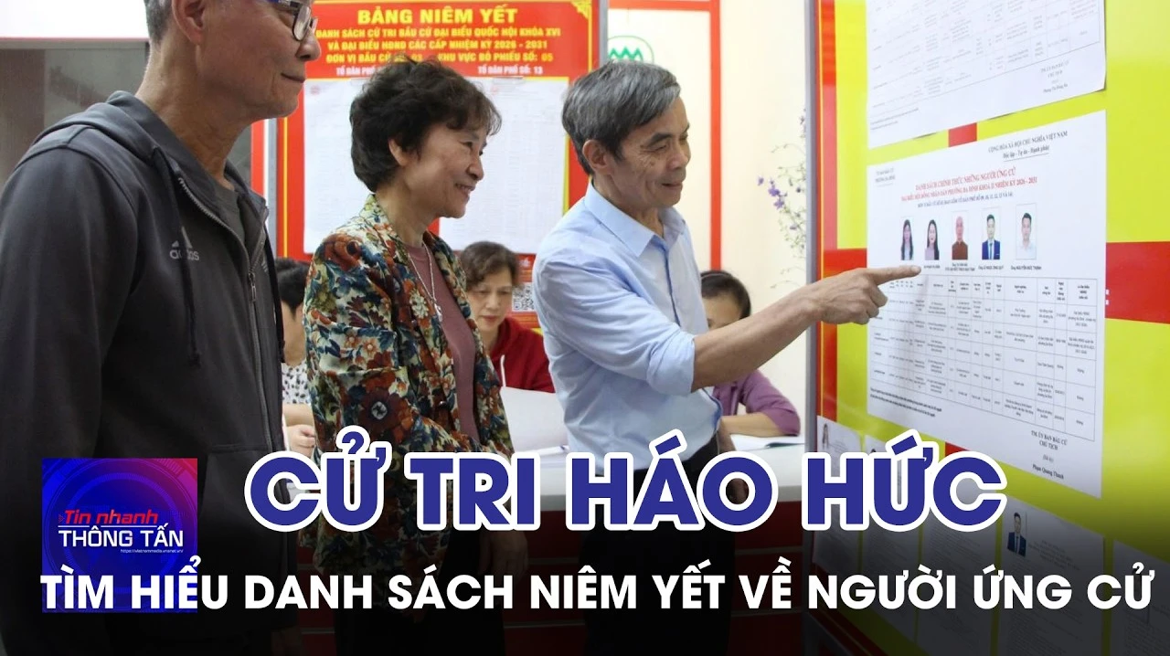 Cử tri tìm hiểu danh sách niêm yết về người ứng cử
