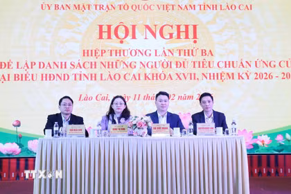 Chủ tọa hội nghị. (Ảnh: Tuấn Anh/TTXVN)