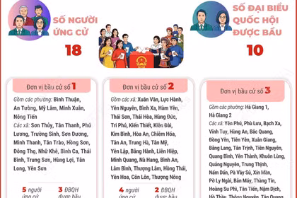 4 đơn vị bầu cử của tỉnh Tuyên Quang