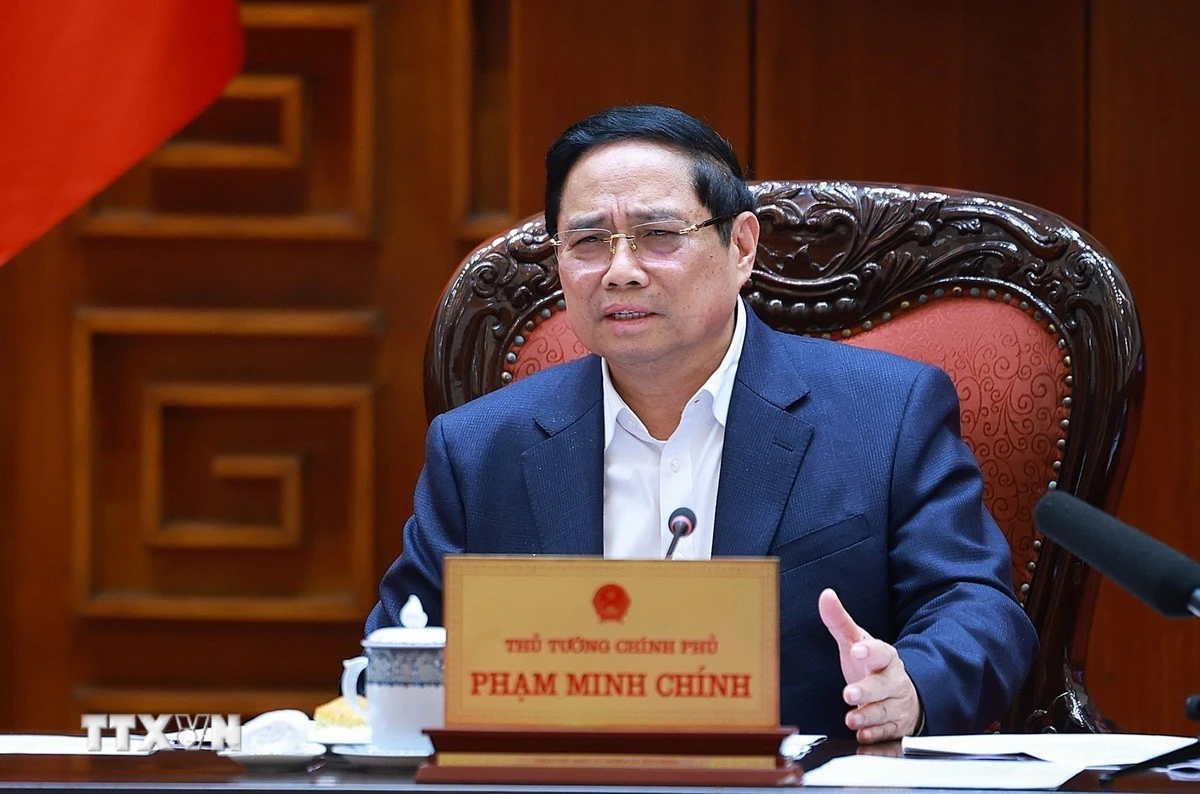 Thủ tướng Phạm Minh Chính chủ trì họp Thường trực Chính phủ về công tác chuẩn bị tổ chức Lễ khởi công, khánh thành, thông xe kỹ thuật các công trình, dự án trọng điểm. (Ảnh: Dương Giang/TTXVN)Ảnh minh họa. 