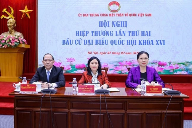 Lãnh đạo Ủy ban Mặt trận Tổ quốc Việt Nam chủ trì hội nghị hiệp thương lần thứ hai.