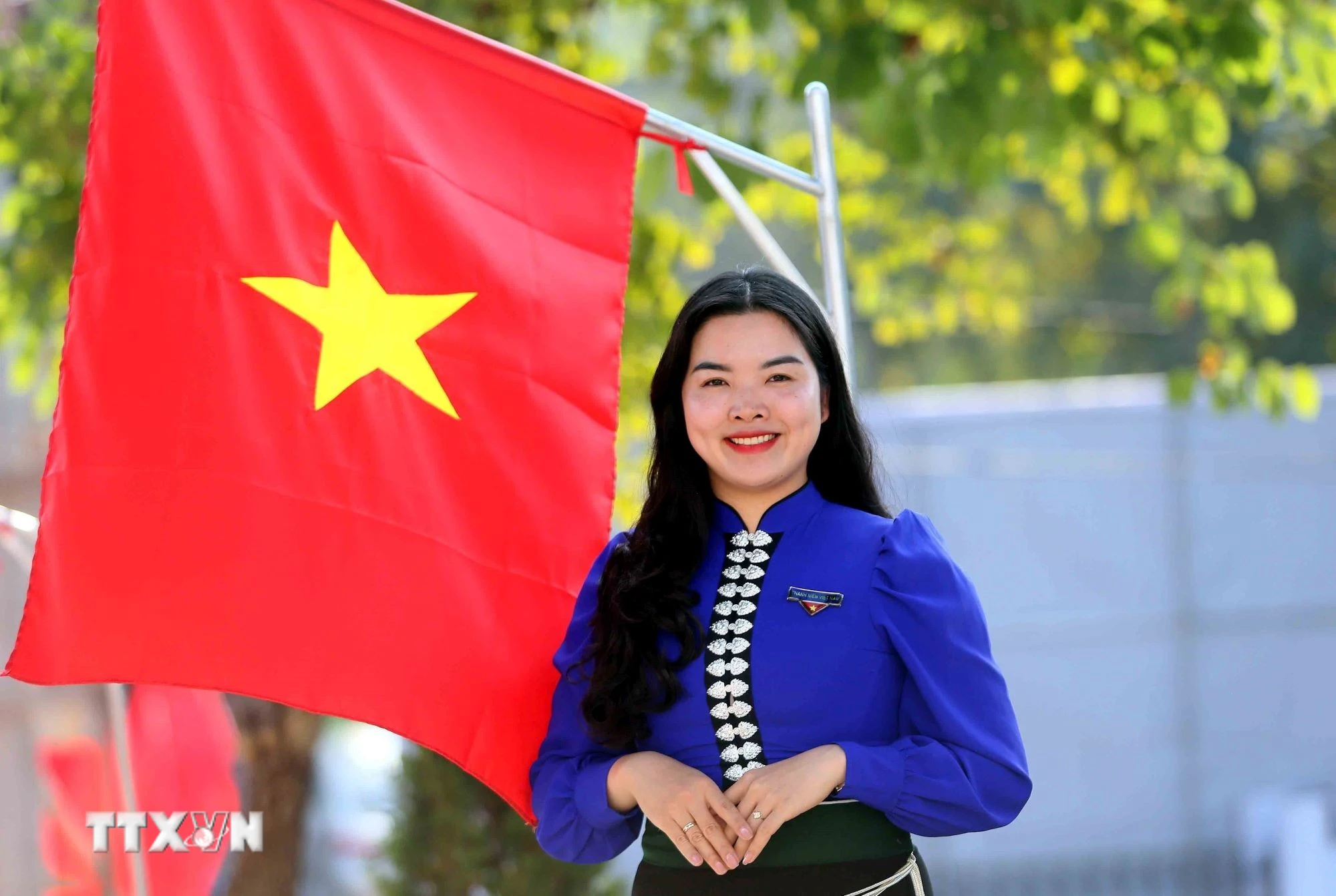 Bí thư Đoàn Thanh niên xã Chiềng Hặc, tỉnh Sơn La Lừ Thị Hương đặt niềm tin, kỳ vọng vào sự lãnh đạo của Đảng, Nhà nước và những mục tiêu xây dựng, phát triển đất nước trong giai đoạn mới. (Ảnh: Quang Quyết/TTXVN)