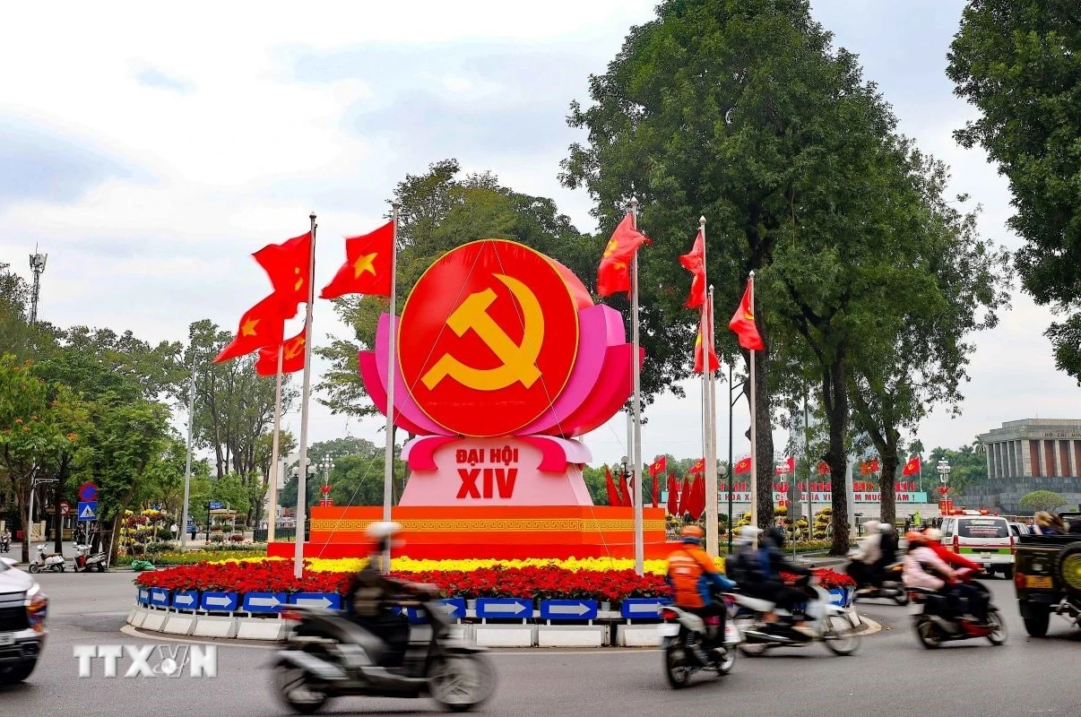 Đại hội đại biểu toàn quốc lần thứ XIV là dấu mốc đặc biệt quan trọng, mở ra kỷ nguyên phát triển mới của đất nước. (Ảnh: Thanh Tùng/TTXVN)