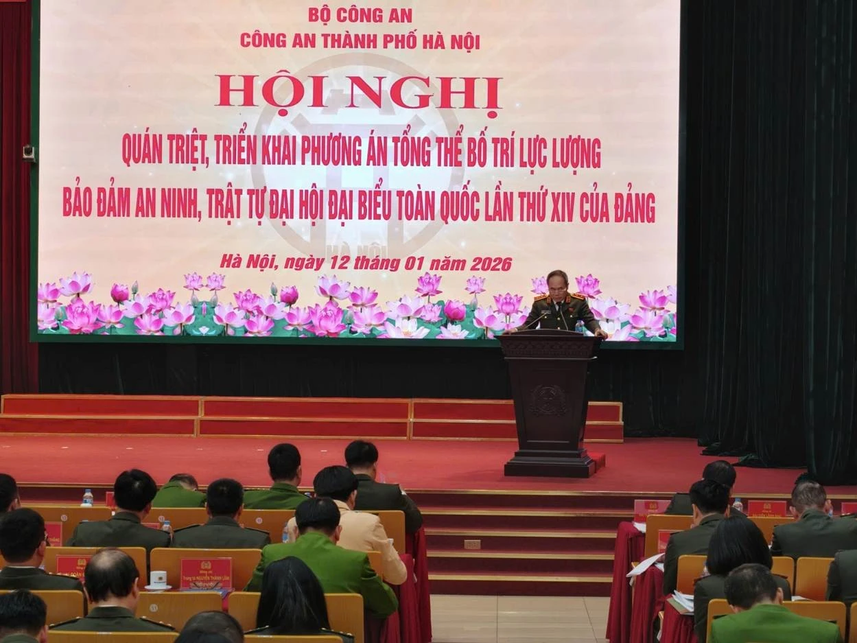 Quang cảnh hội nghị. (Nguồn: Công an thành phố Hà Nội)