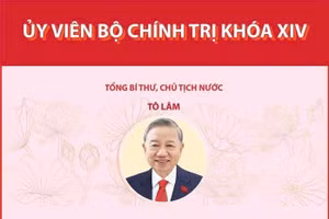 19 đồng chí Ủy viên Bộ Chính trị khóa XIV