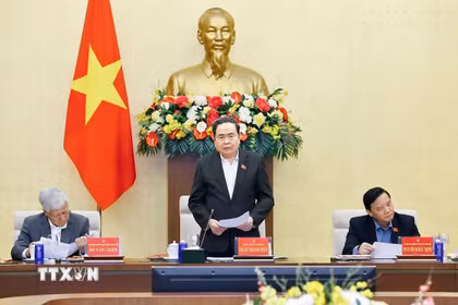 Chủ tịch Quốc hội Trần Thanh Mẫn phát biểu. (Ảnh: Doãn Tấn/TTXVN)