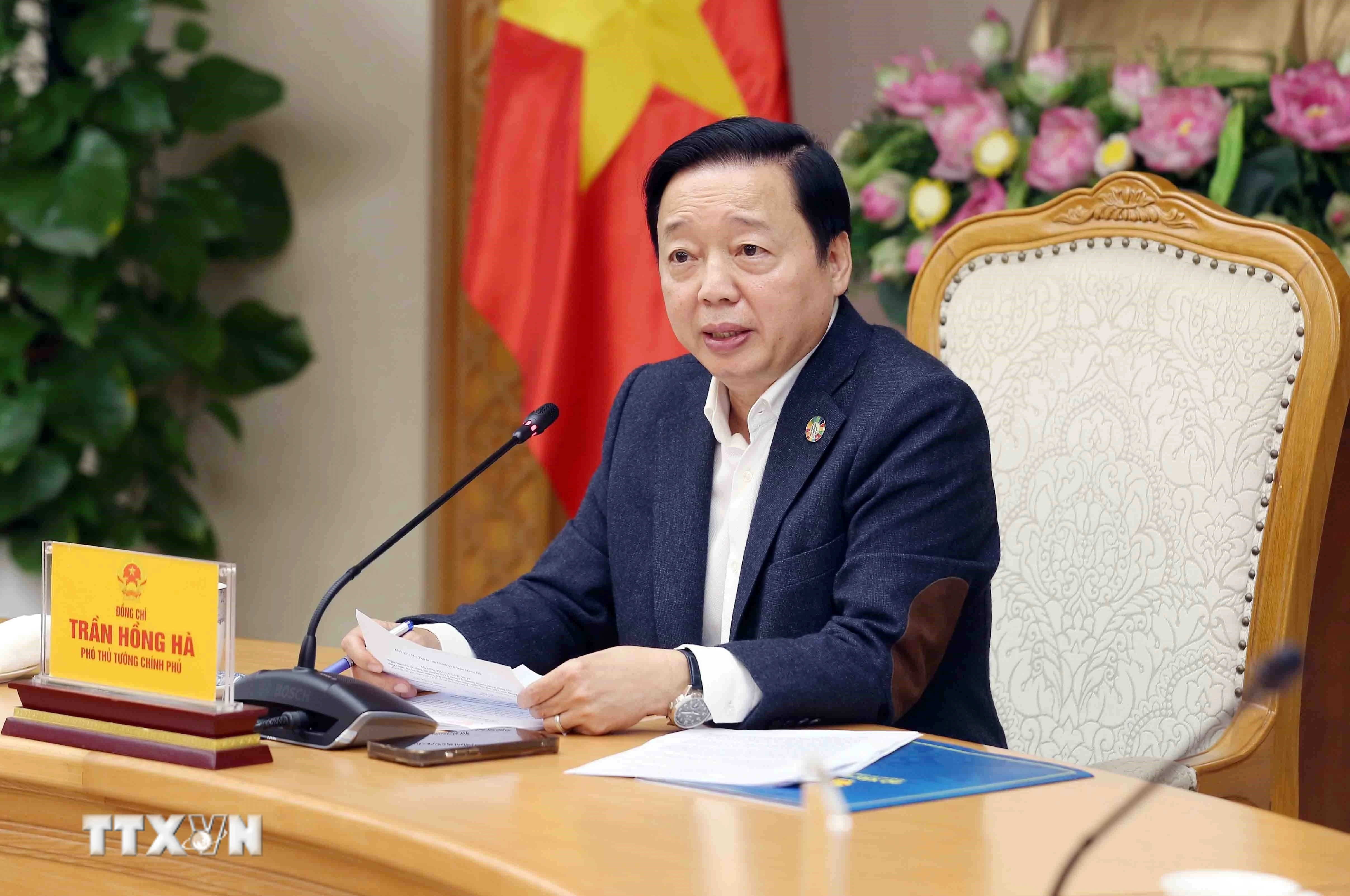 Phó Thủ tướng Trần Hồng Hà phát biểu. (Ảnh: Phạm Kiên/TTXVN)