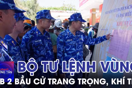 Bộ Tư lệnh Vùng Cảnhg sát biển 2 tổ chức bầu cử trang trọng, khí thế