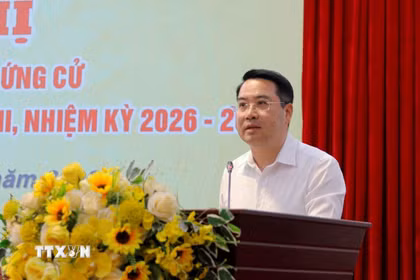 Đồng chí Nguyễn Tuấn Anh, Chủ tịch UBND tỉnh Lào Cai, Chủ tịch Hội đồng bầu cử tỉnh Lào Cai. (Ảnh: Tuấn Anh/TTXVN)