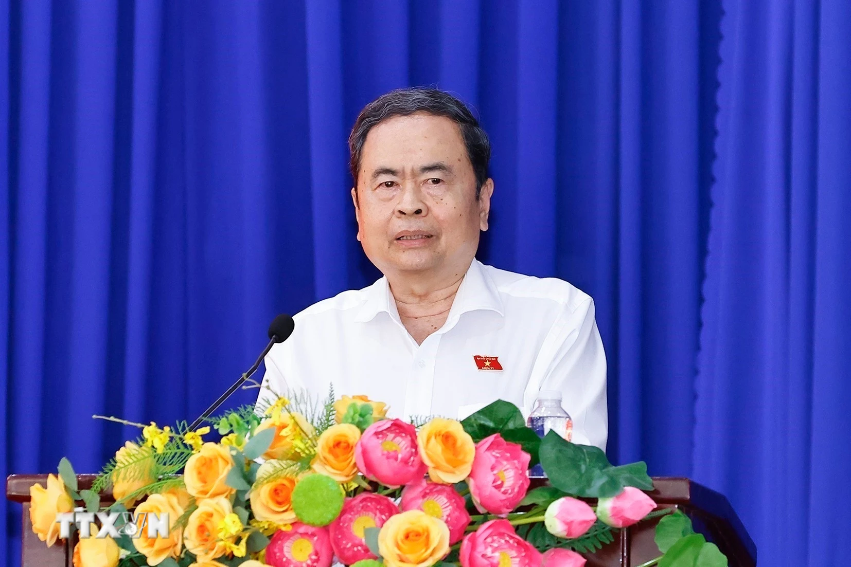 Chủ tịch Quốc hội Trần Thanh Mẫn phát biểu. (Ảnh: Doãn Tấn/TTXVN)